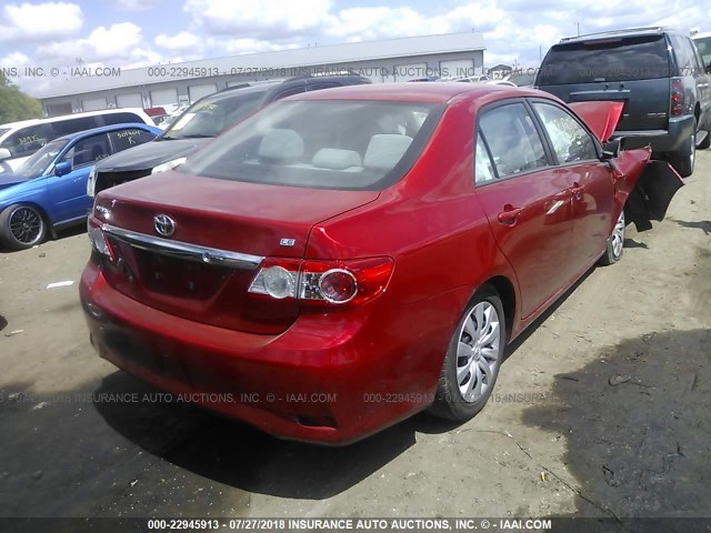 5YFBU4EE5CP063548 - 2012 TOYOTA COROLLA S/LE RED photo 4