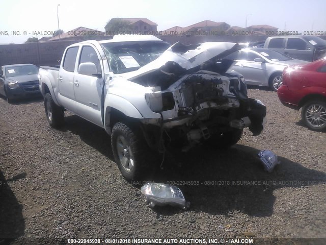 5TEMU52N97Z328281 - 2007 TOYOTA TACOMA DOUBLE CAB LONG BED WHITE photo 1