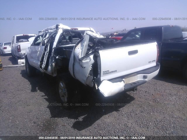 5TEMU52N97Z328281 - 2007 TOYOTA TACOMA DOUBLE CAB LONG BED WHITE photo 3