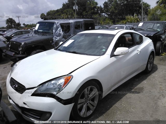 KMHHU6KH2AU039627 - 2010 HYUNDAI GENESIS COUPE 3.8L WHITE photo 6