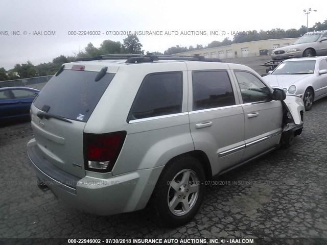 1J8HR58P57C544647 - 2007 JEEP GRAND CHEROKEE LIMITED SILVER photo 4