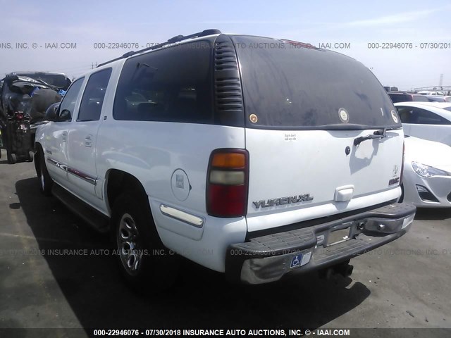 3GKFK16T01G225337 - 2001 GMC YUKON XL K1500 WHITE photo 3