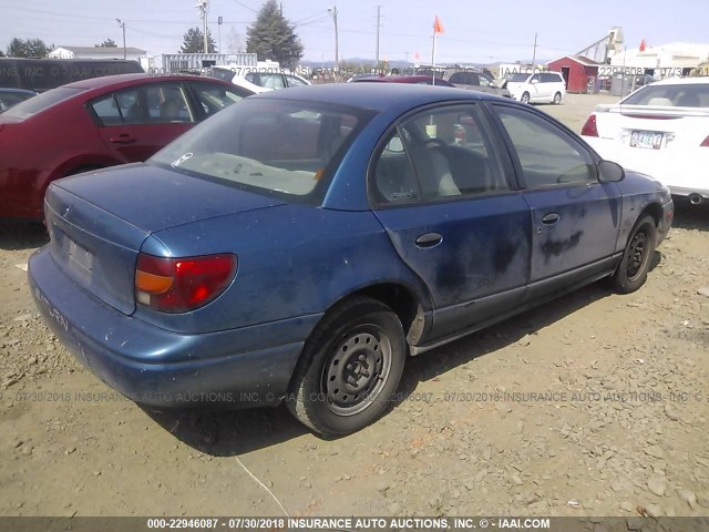 1G8ZF52821Z235125 - 2001 SATURN SL BLUE photo 4