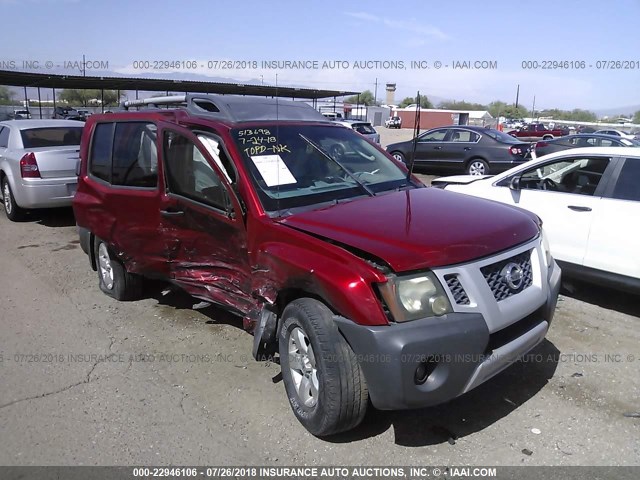 5N1AN0NU8AC524851 - 2010 NISSAN XTERRA OFF ROAD/S/SE RED photo 1