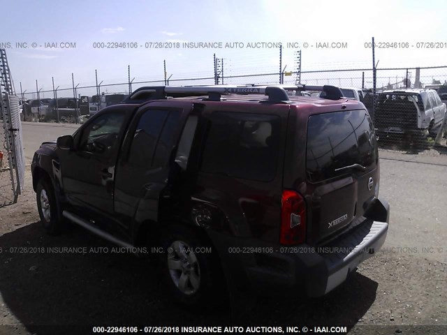 5N1AN0NU8AC524851 - 2010 NISSAN XTERRA OFF ROAD/S/SE RED photo 3
