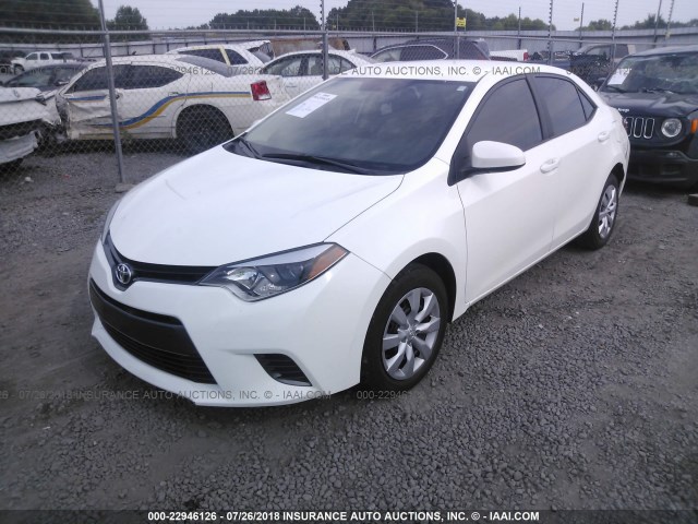 5YFBURHEXGP450157 - 2016 TOYOTA COROLLA L/LE/LE PLS/PRM/S/S PLS WHITE photo 2