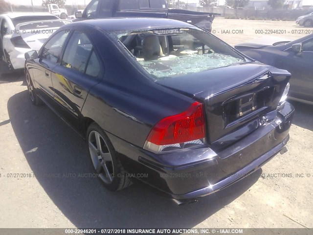 YV1RH527352477390 - 2005 VOLVO S60 R BLUE photo 3