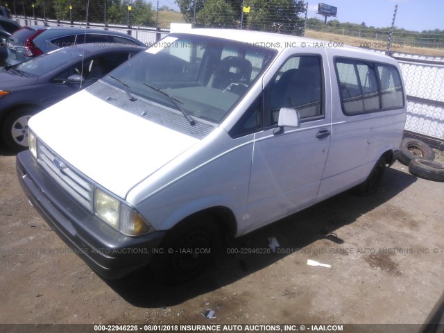 1FMCA11U7TZC07563 - 1996 FORD AEROSTAR WHITE photo 2