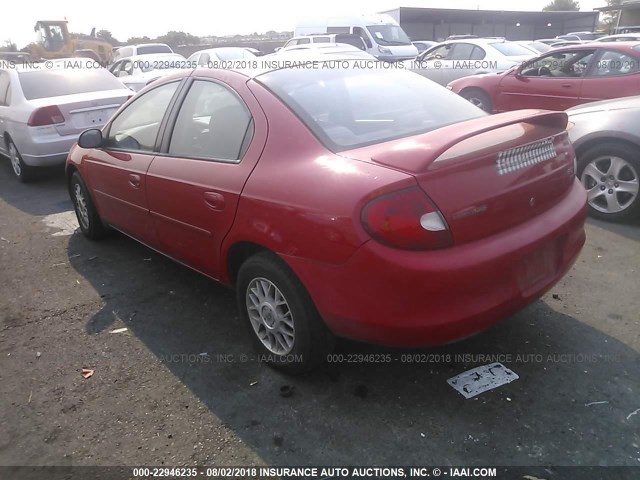 1B3ES56C32D648850 - 2002 DODGE NEON ES RED photo 3