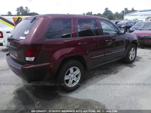 1J8GR48K37C674906 - 2007 JEEP GRAND CHEROKEE LAREDO/COLUMBIA/FREEDOM 红色 照片 4