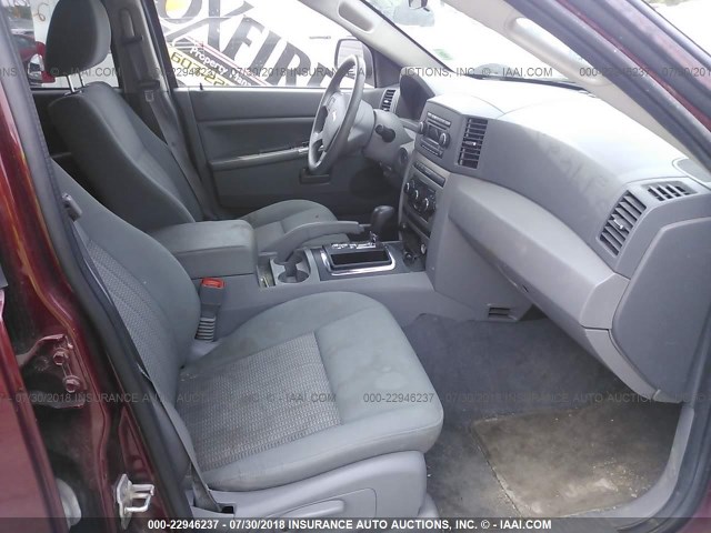 1J8GR48K37C674906 - 2007 JEEP GRAND CHEROKEE LAREDO/COLUMBIA/FREEDOM 红色 照片 5