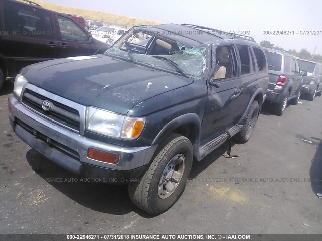 JT3HN86R8V0058989 - 1997 TOYOTA 4RUNNER SR5 GREEN photo 2