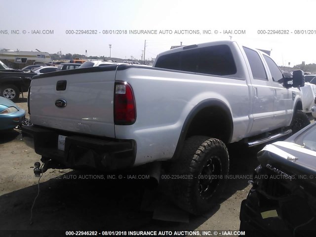 1FTWW31R48EC26709 - 2008 FORD F350 SRW SUPER DUTY WHITE photo 4