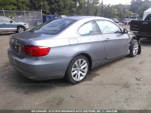 WBAKF5C57DJ297745 - 2013 BMW 328 XI SULEV GRAY photo 4