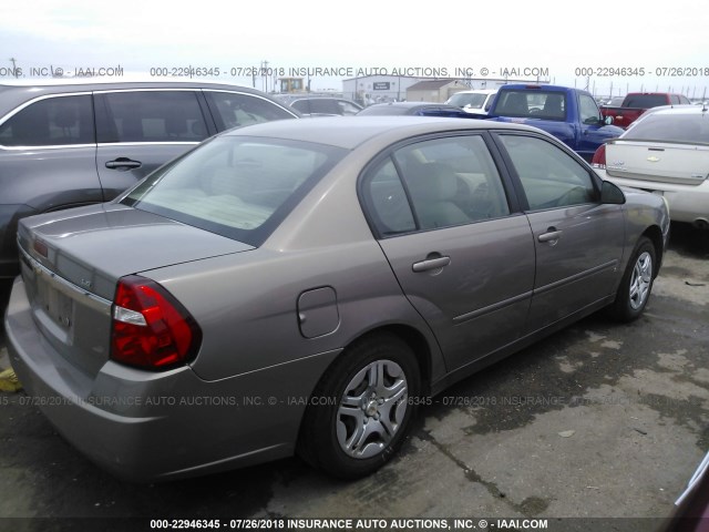 1G1ZS58F27F264506 - 2007 CHEVROLET MALIBU LS თაფლისფერი ფოტო 4