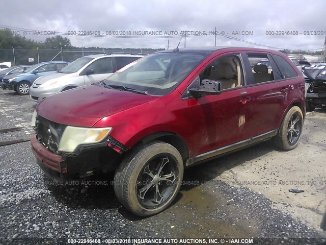 2FMDK49C87BB07074 - 2007 FORD EDGE SEL PLUS RED photo 2