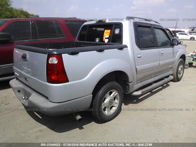 1FMZU67E01UC14752 - 2001 FORD EXPLORER SPORT TR  SILVER photo 4