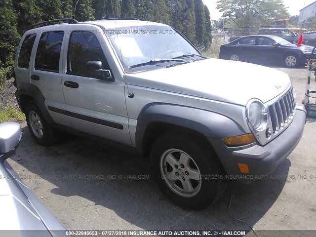 1J4GL48K57W537354 - 2007 JEEP LIBERTY SPORT SILVER photo 1