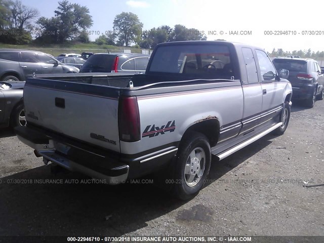 2GTEK19KXN1560159 - 1992 GMC SIERRA K1500 GRAY photo 4