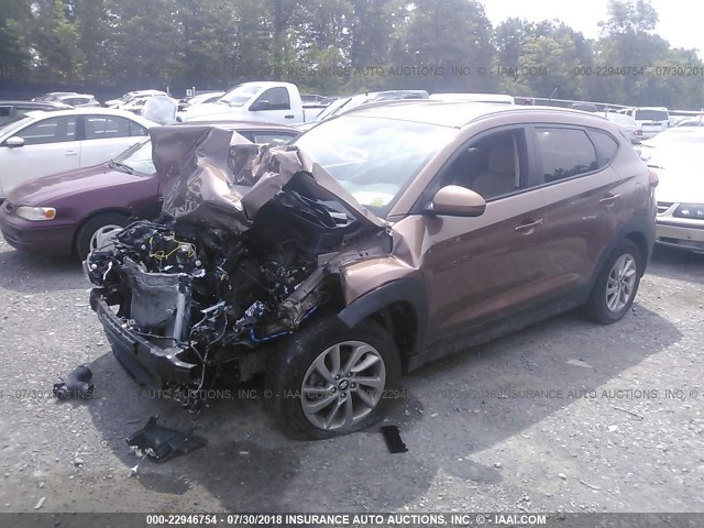 KM8J3CA4XGU101656 - 2016 HYUNDAI TUCSON LIMITED/SPORT AND ECO/SE BROWN photo 2