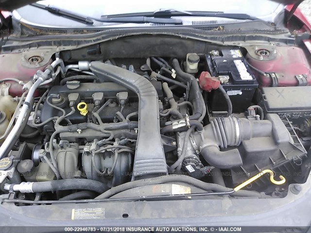 3FAHP06Z87R236416 - 2007 FORD FUSION S RED photo 10