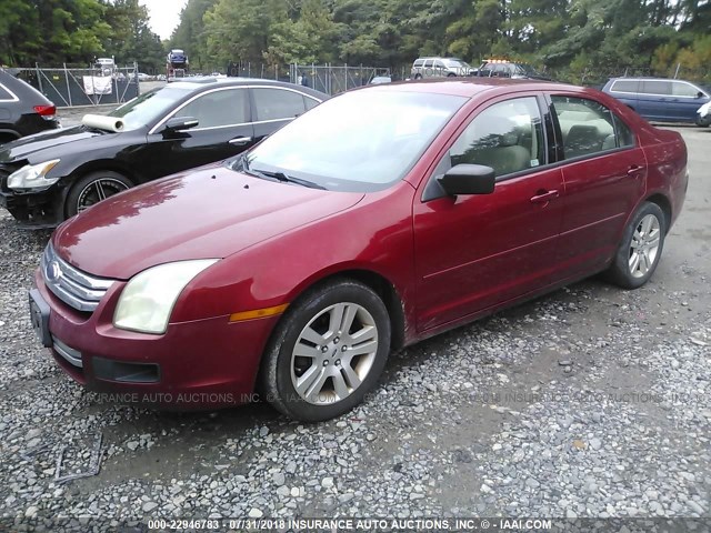3FAHP06Z87R236416 - 2007 FORD FUSION S RED photo 2