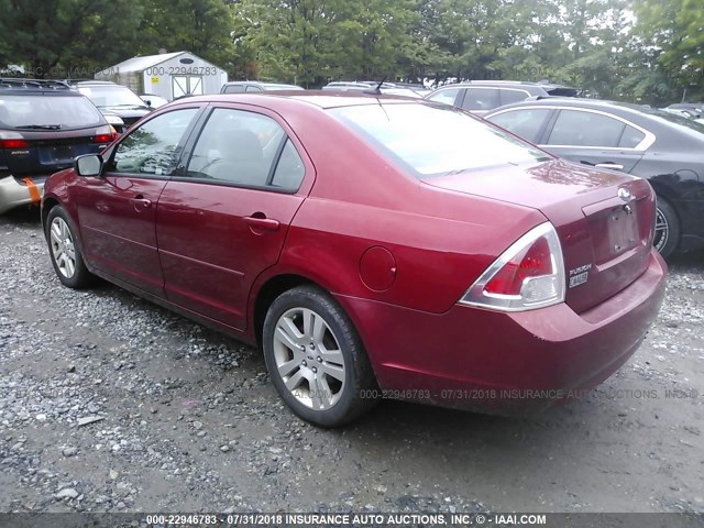 3FAHP06Z87R236416 - 2007 FORD FUSION S RED photo 3