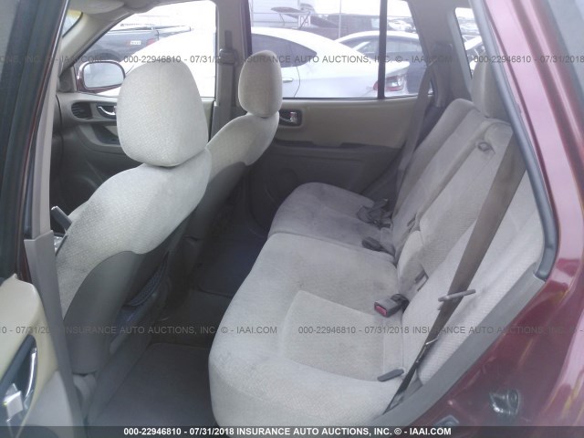 KM8SC13DX5U913798 - 2005 HYUNDAI SANTA FE GLS/LX BURGUNDY photo 8