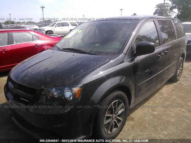 2C4RDGBG0FR705572 - 2015 DODGE GRAND CARAVAN SE BLACK photo 2