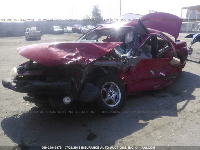 1G2NE12T9VC775959 - 1997 PONTIAC GRAND AM SE RED photo 2