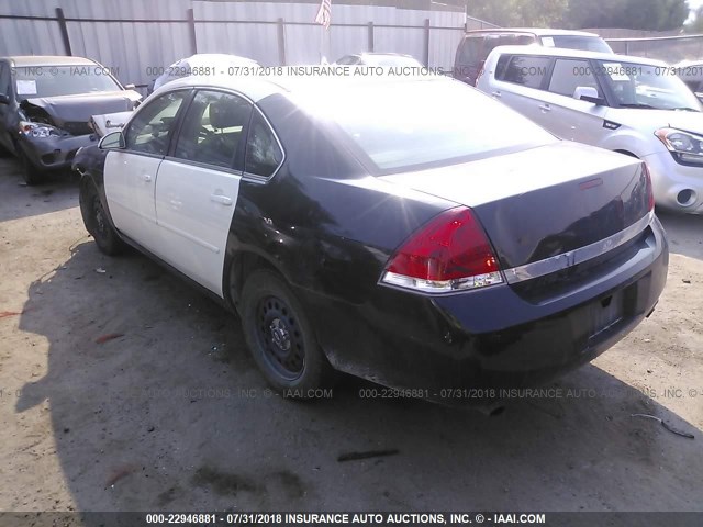 2G1WS55R079189511 - 2007 CHEVROLET IMPALA POLICE BLACK photo 3