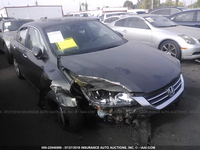 1HGCR2F3XEA275717 - 2014 HONDA ACCORD LX GRAY photo 1