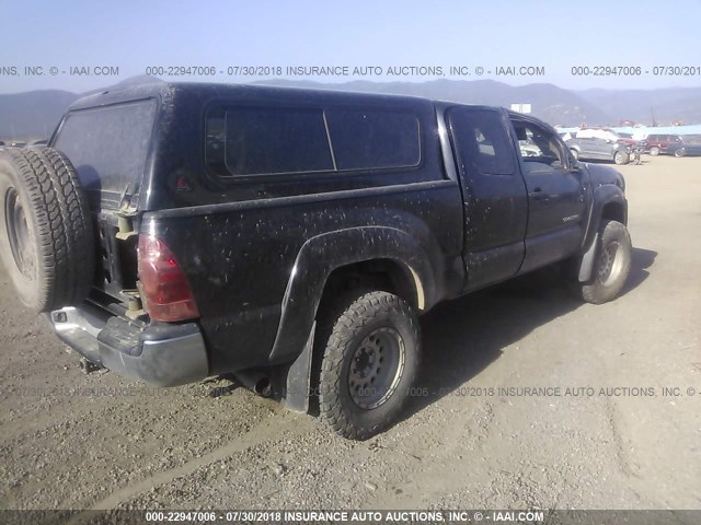 5TEUX42N07Z399032 - 2007 TOYOTA TACOMA ACCESS CAB Սև լուսանկար 4