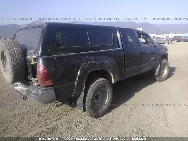 5TEUX42N07Z399032 - 2007 TOYOTA TACOMA ACCESS CAB BLACK photo 4