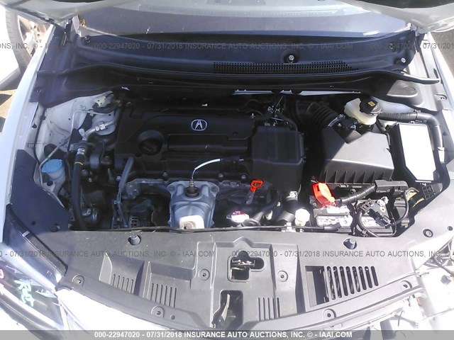 19UDE2F88GA003133 - 2016 ACURA ILX PREMIUM STYLE/TECH STYLE WHITE photo 10