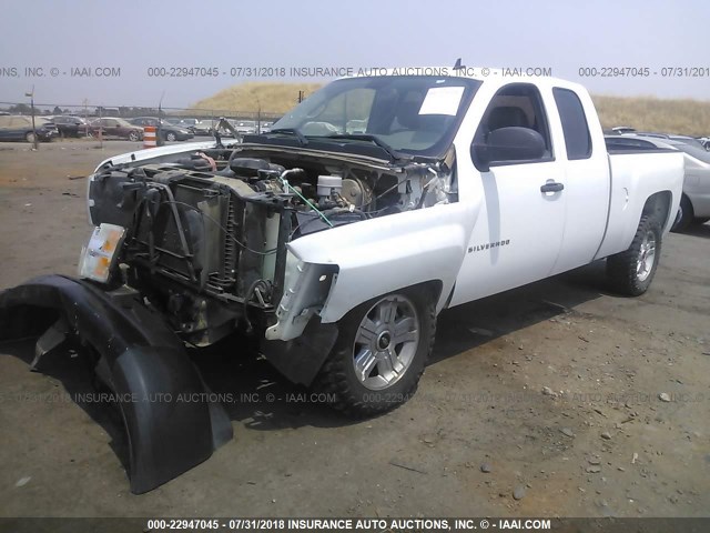 1GCEC19X57Z635109 - 2007 CHEVROLET SILVERADO C1500 CLASSIC WHITE photo 2