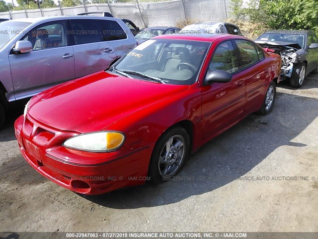 1G2NW52E63C215092 - 2003 PONTIAC GRAND AM GT RED photo 2