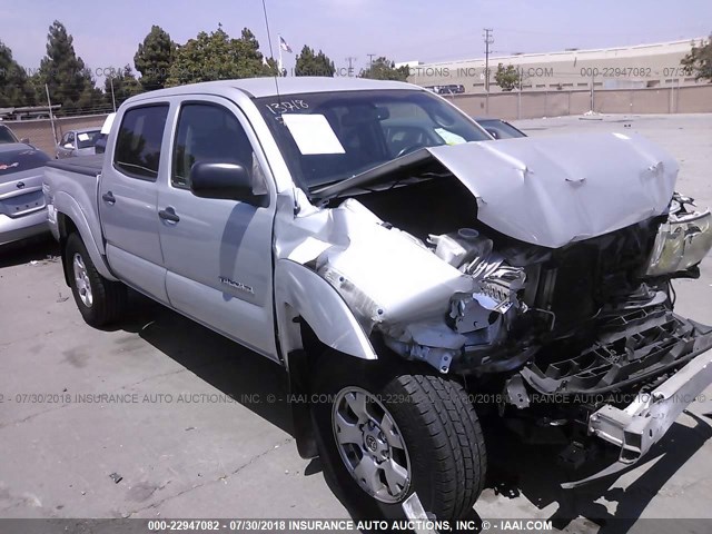 3TMLU42N09M031602 - 2009 TOYOTA TACOMA DOUBLE CAB SILVER photo 1