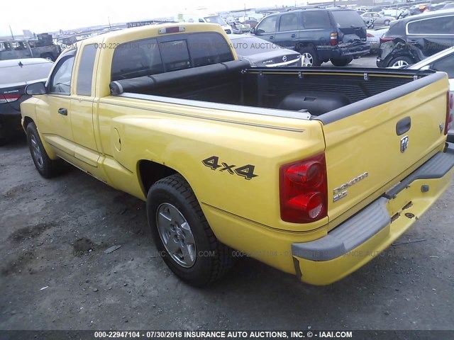 1D7HW42K46S630212 - 2006 DODGE DAKOTA SLT YELLOW photo 3