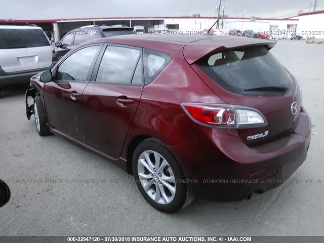 JM1BL1H50A1186866 - 2010 MAZDA 3 S MAROON photo 3