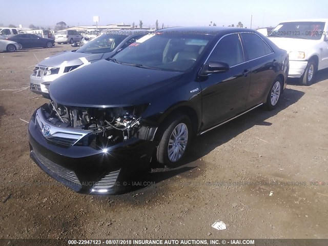 4T1BD1FK3CU005990 - 2012 TOYOTA CAMRY HYBRID/LE/XLE 黑色 照片 2