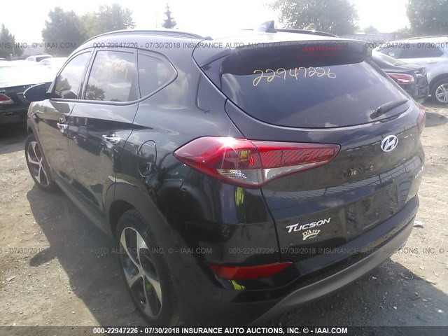 KM8J33A27GU189421 - 2016 HYUNDAI TUCSON LIMITED/SPORT AND ECO/SE BLACK photo 3