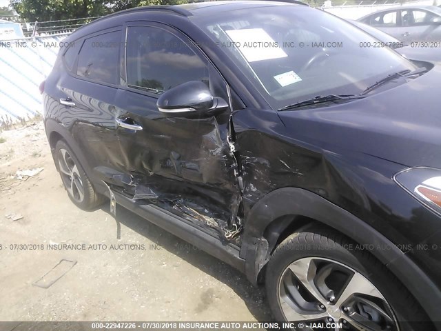 KM8J33A27GU189421 - 2016 HYUNDAI TUCSON LIMITED/SPORT AND ECO/SE BLACK photo 6