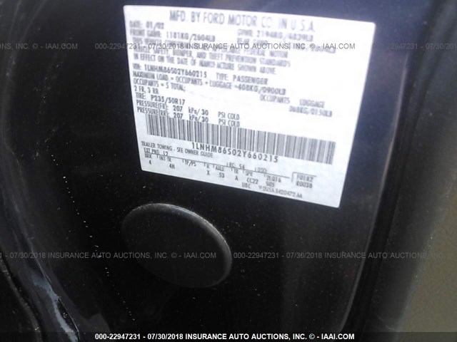 1LNHM86S02Y660215 - 2002 LINCOLN LS 蓝色 照片 9