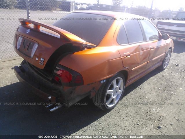 3N1AB51A06L490943 - 2006 NISSAN SENTRA SE-R SPEC V ORANGE photo 4