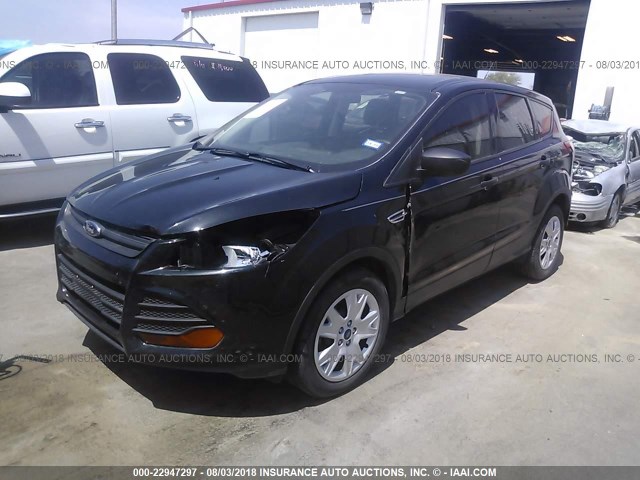 1FMCU0F70EUD57907 - 2014 FORD ESCAPE S BLACK photo 2