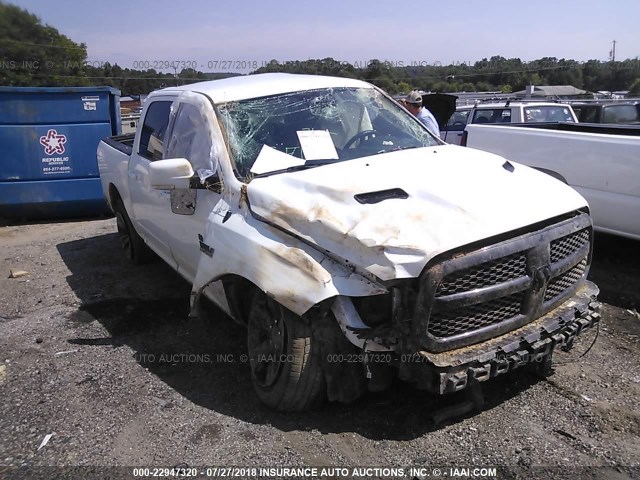 1C6RR7MT9JS161907 - 2018 RAM 1500 SPORT WHITE photo 1