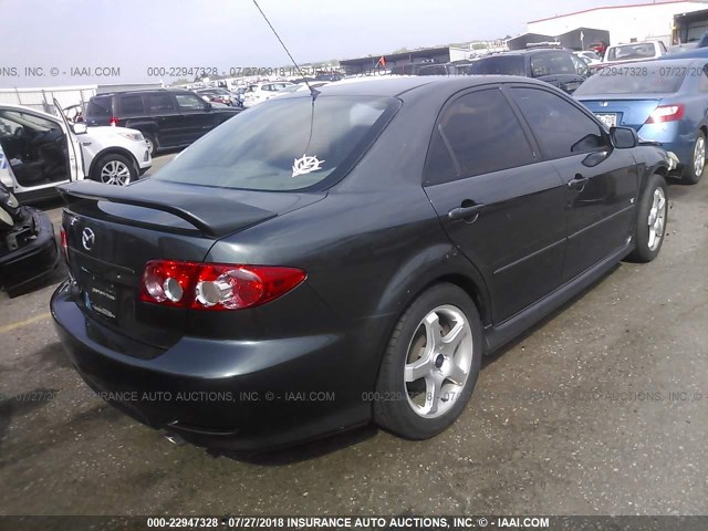 1YVHP80D655M09799 - 2005 MAZDA 6 S GRAY photo 4