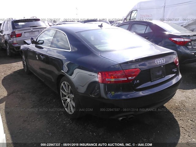 WAUVFAFR4BA063502 - 2011 AUDI A5 PRESTIGE BLUE photo 3