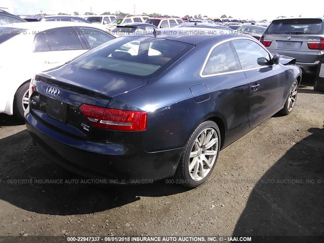 WAUVFAFR4BA063502 - 2011 AUDI A5 PRESTIGE BLUE photo 4